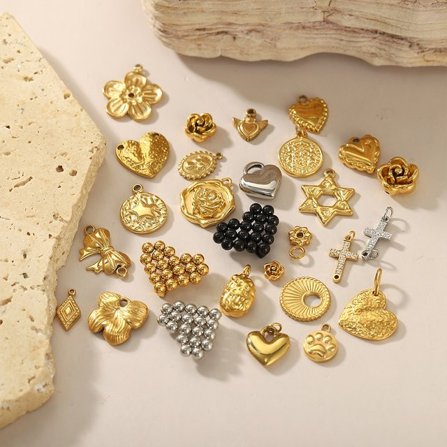 CARLIDANA Anhänger-Set, Edelstahl, Gold, Unisex - Bild 1