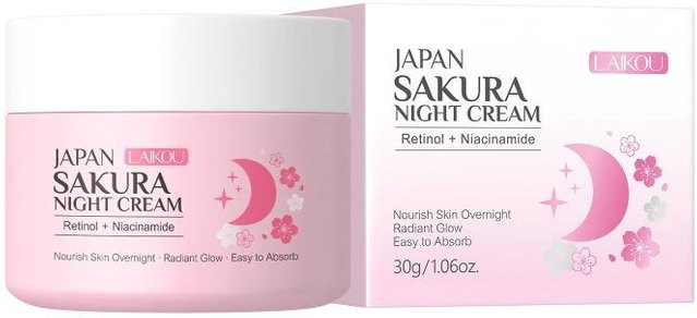 Laikou Sakura Nachtcreme, 30 g, Gesichtscreme - Bild 1
