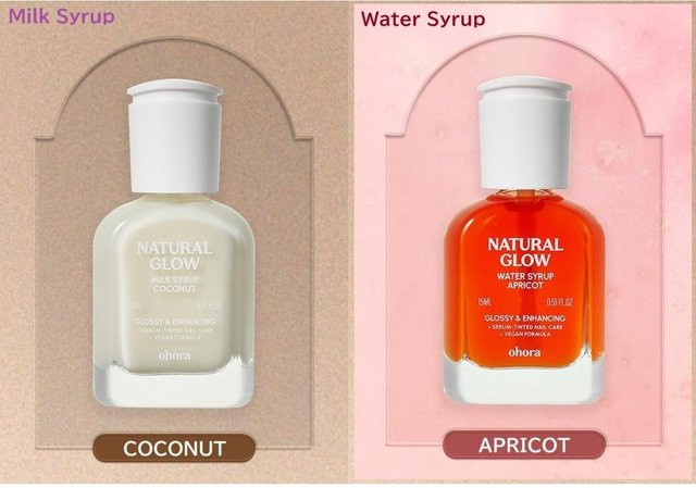 OHORA Sirup Nagelhärter Set, Stärkende Nagelbehandlung, Coconut Apricot, 2x 10 ml - Bild 1