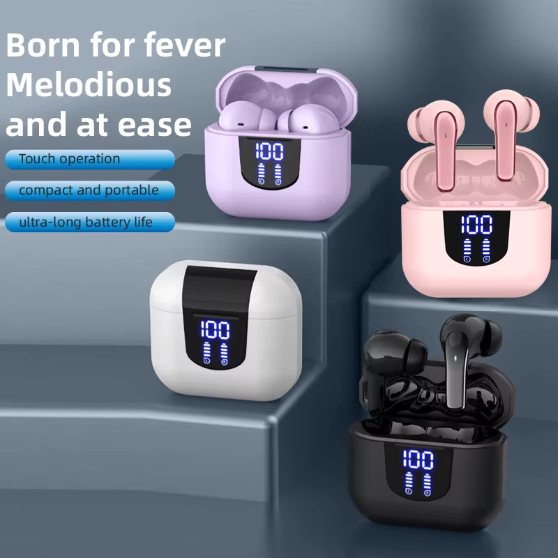 PHONEPACE Bluetooth 5.4 In-Ear-Kopfhörer in Schwarz mit HiFi-Stereo-Sound, Geräuschunterdrückung und digitalem Display - Bild 5