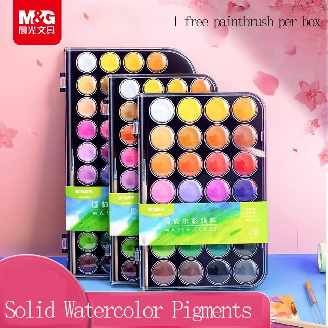 M&G Festes Pigment-Aquarellfarben-Set, Bunt / Mehrfarbig - Bild 1