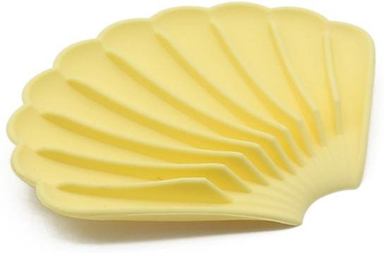 RUI RUI YU 2 Silikon-Seifenschale in Muschelform, rutschfest, Farbe: Milk Yellow Beige - Bild 1