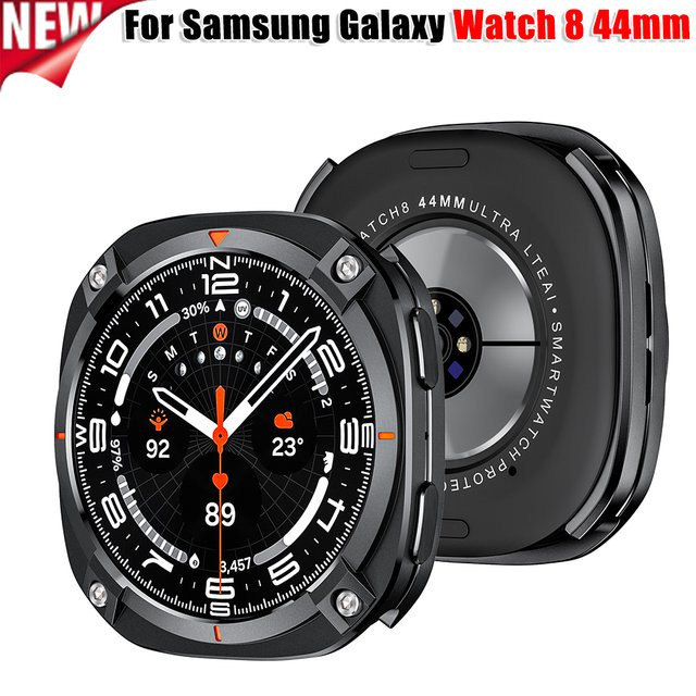 CAOWTAN Uhrengehäuse PC+Zinklegierung, Samsung Galaxy Watch 8 44mm, Schutzrahmen - Bild 1