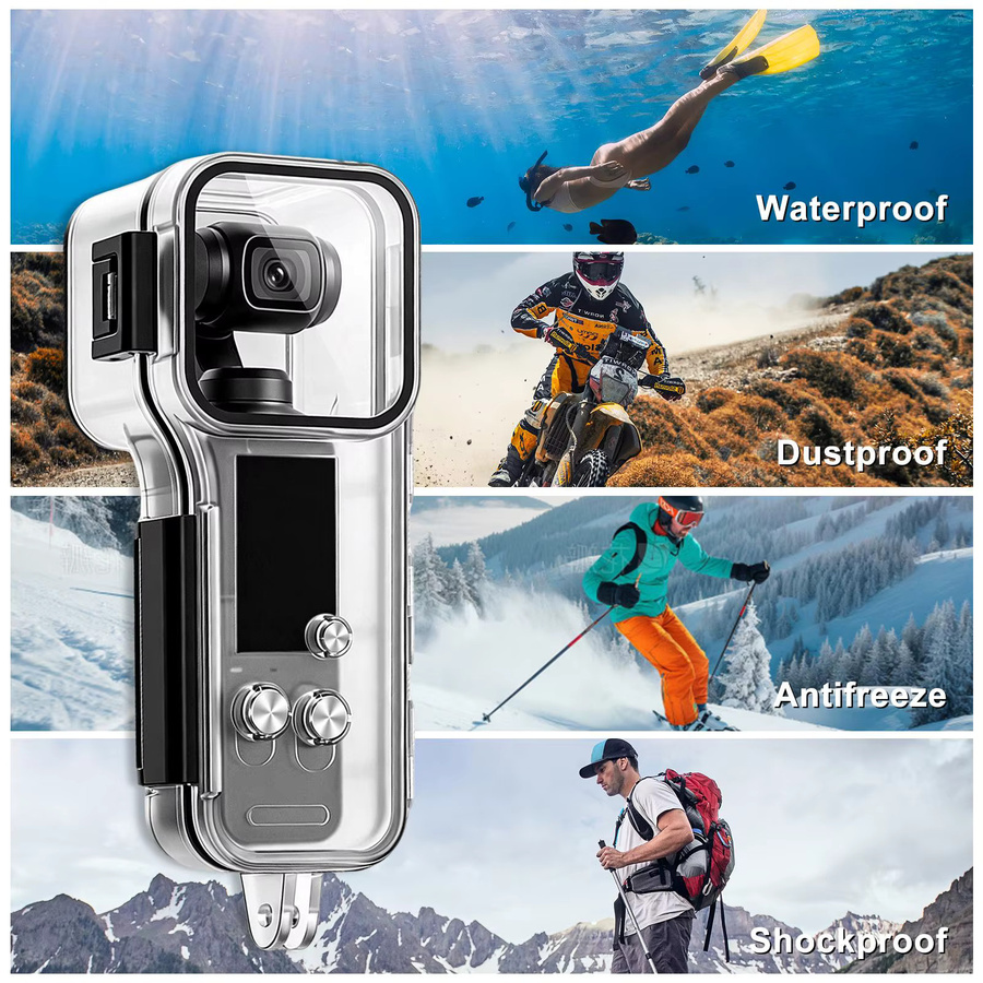 PULUZ Unterwasser-Tauchgehäuse für DJI Osmo Pocket 4 Gimbal-Kamera in Transparent - Bild 5