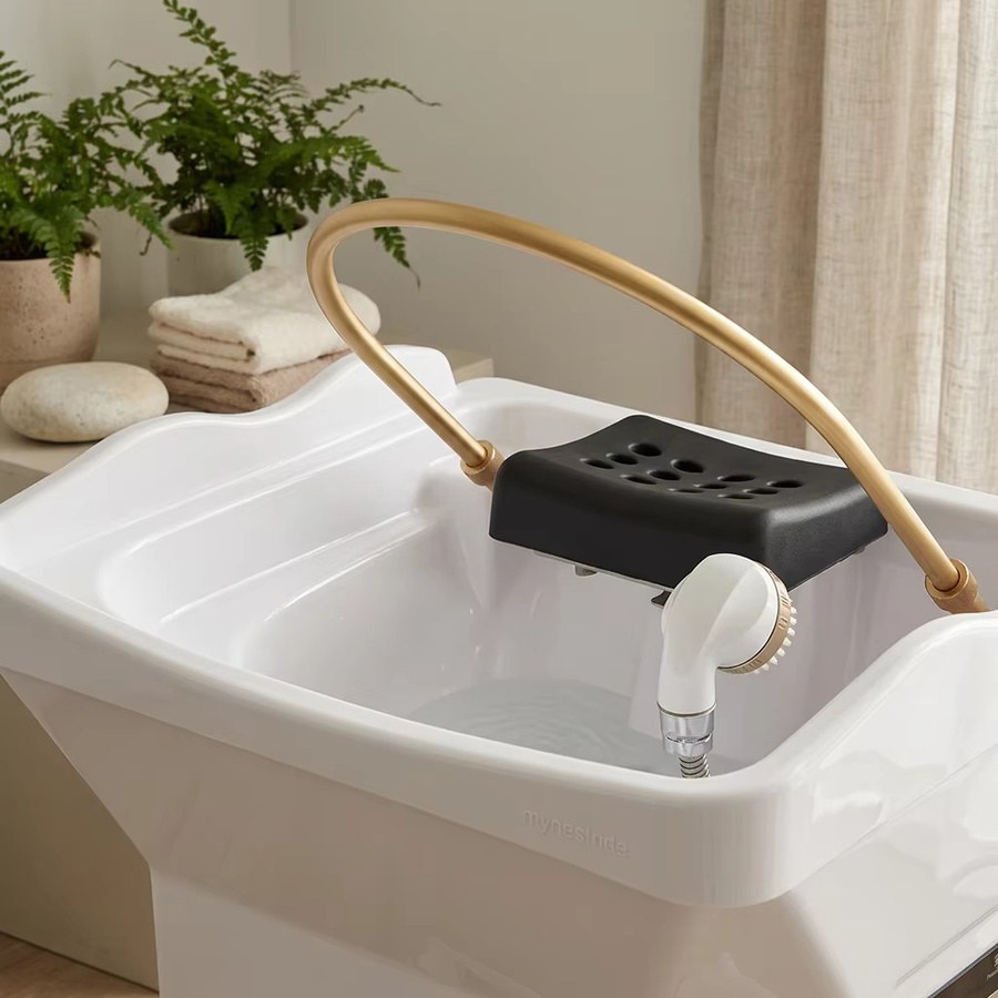 YQXH Mobile Kopfpflege-Spa-Ausrüstung mit Wasserzirkulation und Dampfmaschine in Weiß - Bild 2