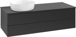 V&B Waschtischunterschrank Antao mit Beleuchtung, Farbe: Blau Lacquered, B/T/H: 120 x 50 x 50 cm - Bild 1