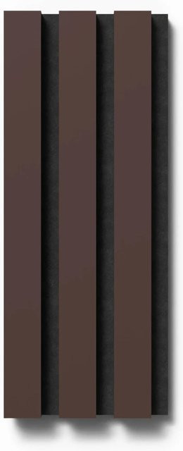 Denpanels Akustikpaneel Muster Linoleum Burgund mit schwarzem Filz in Streifenoptik im skandinavischen Stil B: 29,5 cm, H: 15 cm - Bild 1