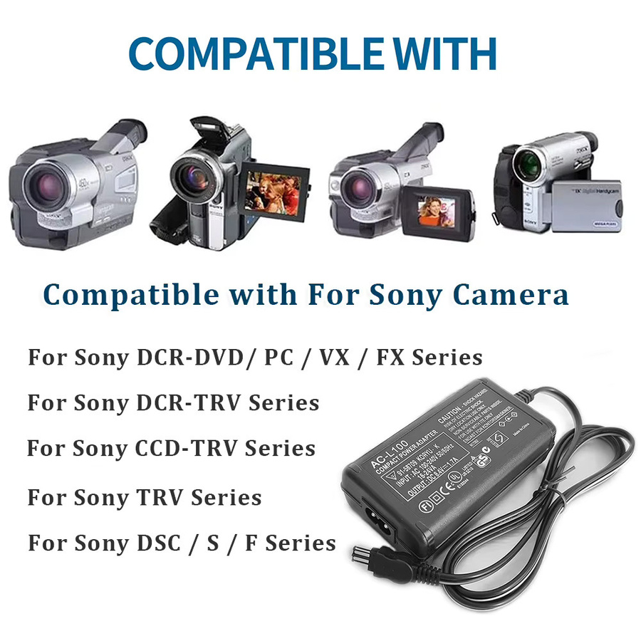 Sony AC-L100C Netzteil in Schwarz für Sony Kameras wie NX100, AX2000, MC2500 und HXR-NX3 - Bild 5