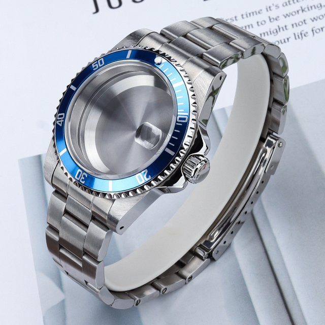 FEIYASHI Taucheruhrengehäuse, Edelstahl, Silber, 38 mm, Unisex - Bild 1
