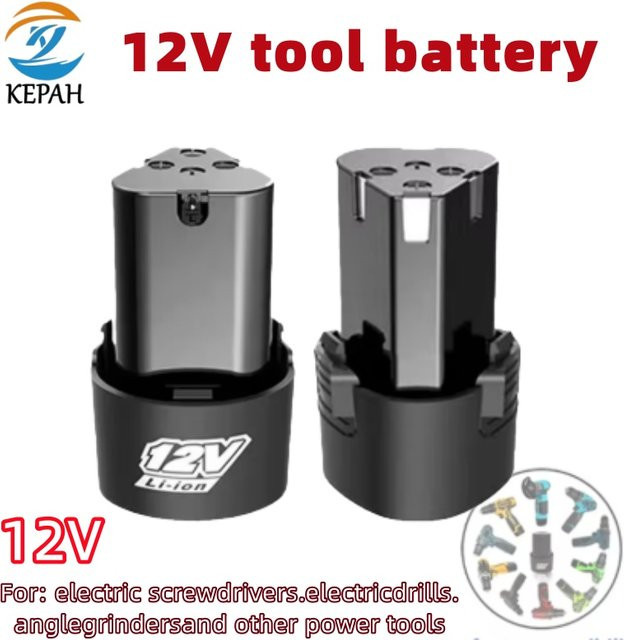 KEPAH 12 V Lithium-Ionen Akku in Schwarz für Winkelschleifer, Bohrmaschinen und Schraubendreher - Bild 1