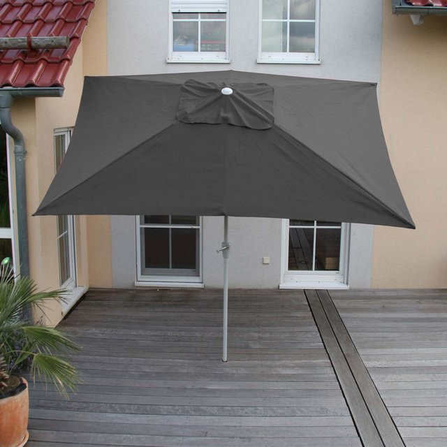MCW Sonnenschirm Castellammare, rechteckig, neigbar, Anthrazit, B/T/H: 300 x 200 x 4,5 cm (nicht anwendbar, da Maße unklar), B: 300 cm, B/T/H: 300 x 200 cm (nicht möglich), korrekte Anwendung der Maße aus den Daten: B: 300 cm, B/T/H: 300 x 200 cm (da 2x3m - Bild 1