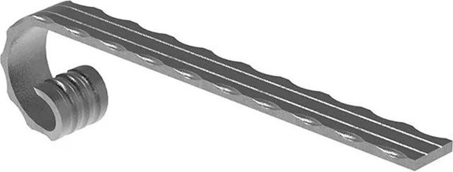 FeNau Handlauf-Endstück aus Stahl in Silber Matt, Gehämmert, 40 x 8 mm - Bild 1
