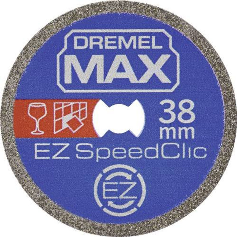 Dremel MAX EZ SpeedClic Diamant-Trennscheibe SC545DM in Blau für Stein und Beton, Arbeitsdurchmesser: 38,0 mm, Breite: 14,0 mm - Bild 2