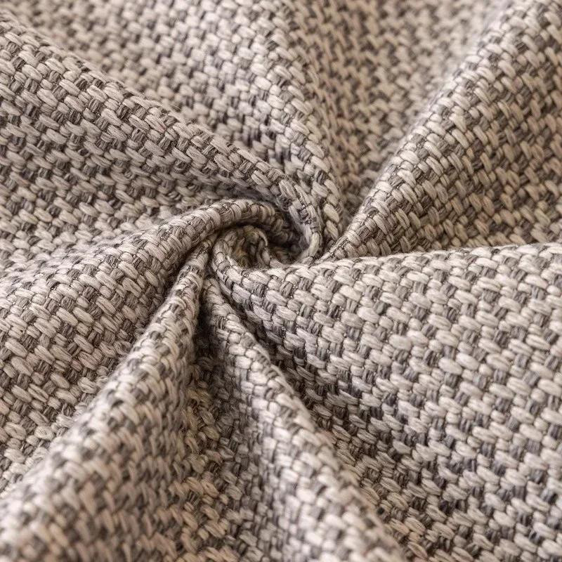 Yupartex Sofabezug aus Baumwolle und Leinen in Beige, quadratisches Kissen mit rutschfester Oberfläche, B/B: 45 x 45 cm - Bild 2