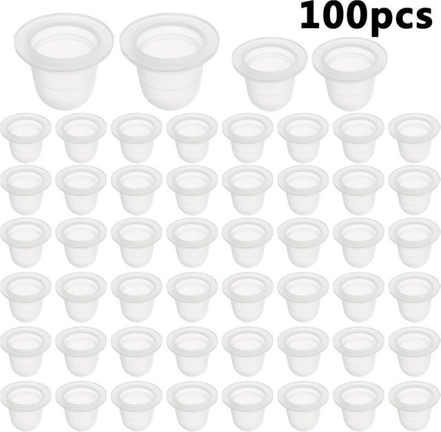 TRUE STAR Silikon Tattoo Ink Cups, 100 Stück, Einweg Pigment Behälter - Bild 1