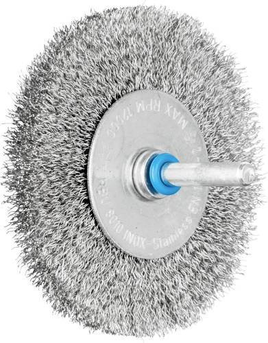PFERD Rundbürste ungezopft mit Edelstahl-Draht, Durchmesser: 80 mm, Schaft-Durchmesser: 6 mm, 10er Packung - Bild 1