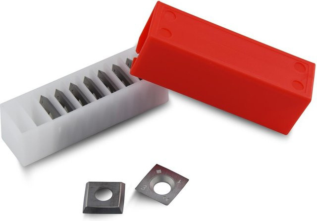 BAMATO HM Wendeplatten für Spiralmesserwelle, Farbe: Silber, B/T/H: 1,5 x 1,5 x 0,25 cm - Bild 1