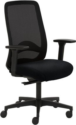 Mayer Sitzmöbel Drehstuhl 2228 aus Leder in Schwarz mit Armlehnen und Rollen, B: 70 cm, H: 116 cm, T: 63 cm - Bild 1