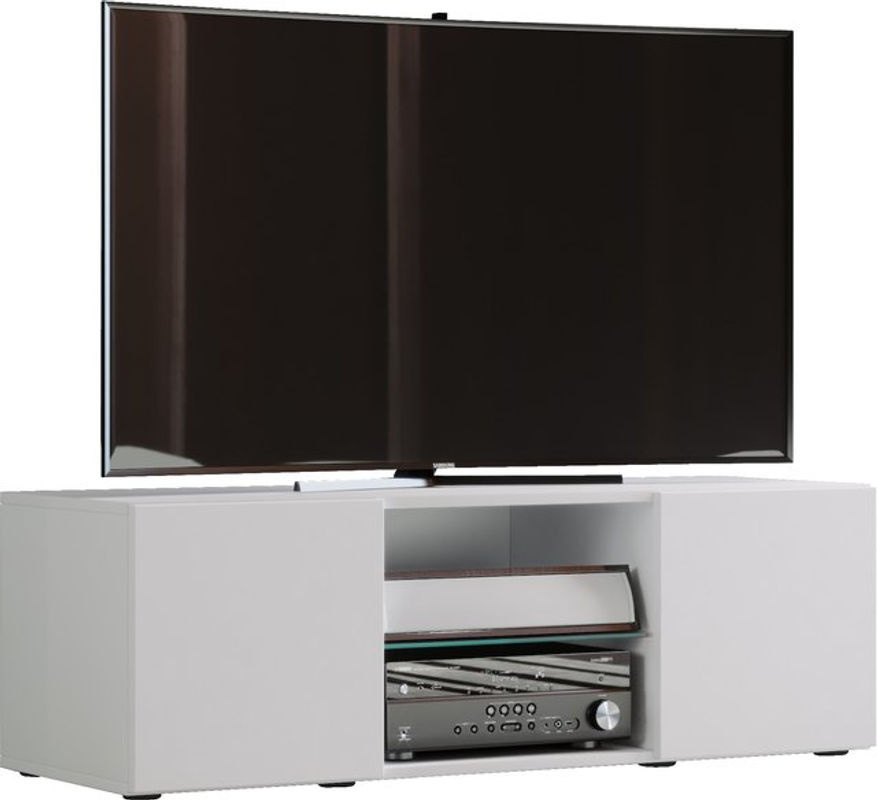 VCM Lowboard Lowina in Weiss mit Holzstruktur-Nachbildung, B/T/H: 95 x 36 x 40 cm - Bild 3