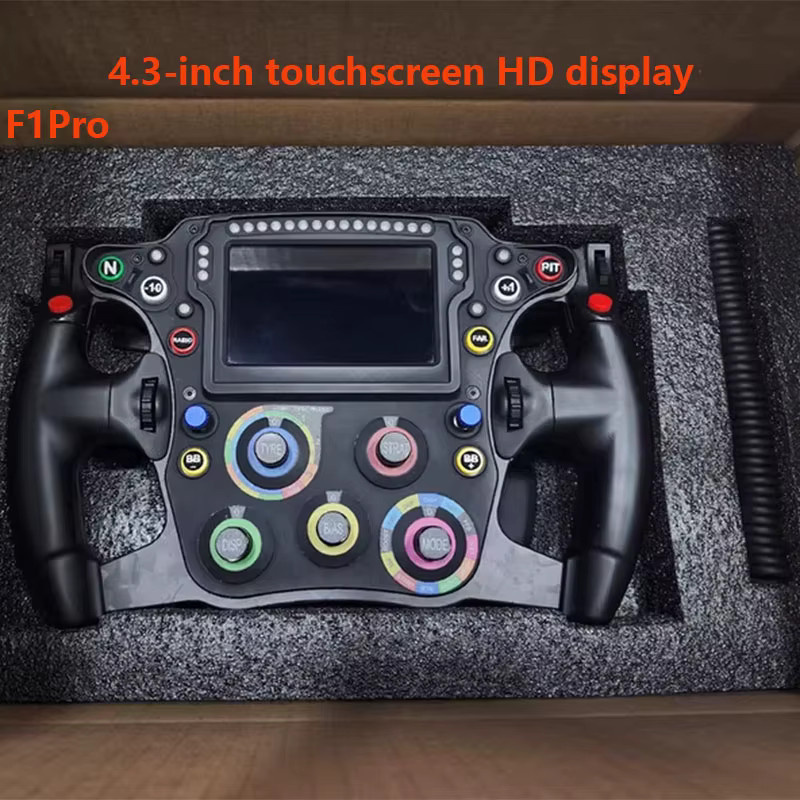 PC FORMULA Game Lenkrad-Rennspielsimulator mit HD-Touchscreen in Schwarz für Fanatec SIMAGIC MOZA - Bild 4