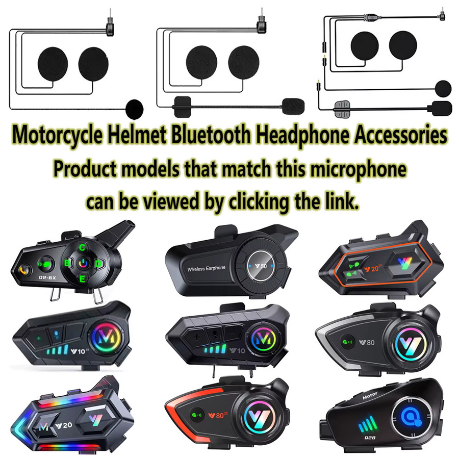Kankeirr Bluetooth Headset Intercom mit Mikrofon als Universal Zubehör für Vollhelme, Halbhelme und 3/4 Helme in Schwarz - Bild 3