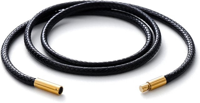 St.kunkka Halskette, Leder, Schwarz, Unisex, 45/50/60 cm - Bild 1