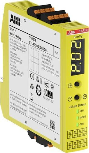 ABB Sicherheitsrelais Sentry TSR10P Gelb B/H/T: 22,5 x 120 x 120 mm - Bild 1