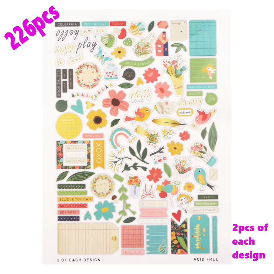 Creative Path Nature Sense Scrapbooking-Stanzformen Set mit 226 Stück, grüne und blaue Blätter, Ephemera-Papier-Stanzformen für Journaling und DIY-Kartenherstellung - Bild 2