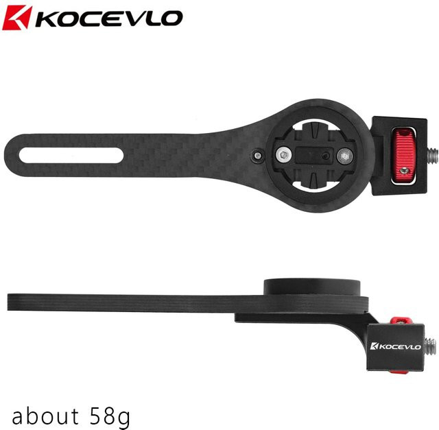 KOCEVLO 360 Grad rotierende Carbon Kamera Halterung in Schwarz für Insta360 One X3 X4 X5 und DJI sowie Fahrradcomputer wie Garmin, IGS und XOSS - Bild 1