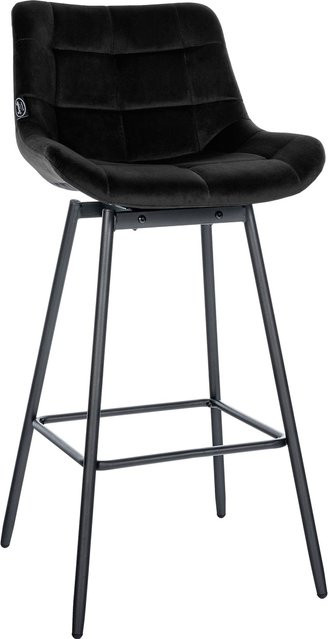 CLP Barhocker Weston mit Lehne, moderner Barstuhl mit 180 Grad Schwenkfunktion, gepolsterter Sitz und stabilem Metallgestell - Bild 1
