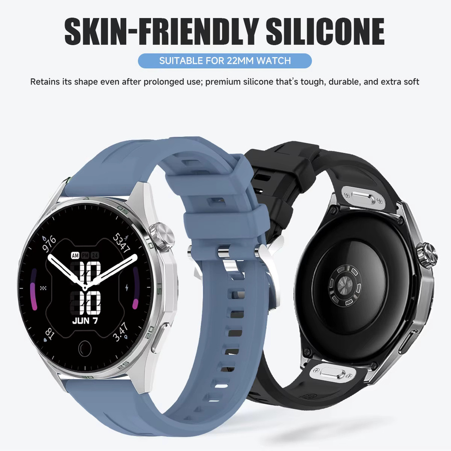 FancyWrist Uhrenarmband Silikon, 22 mm, Schwarz - Bild 3