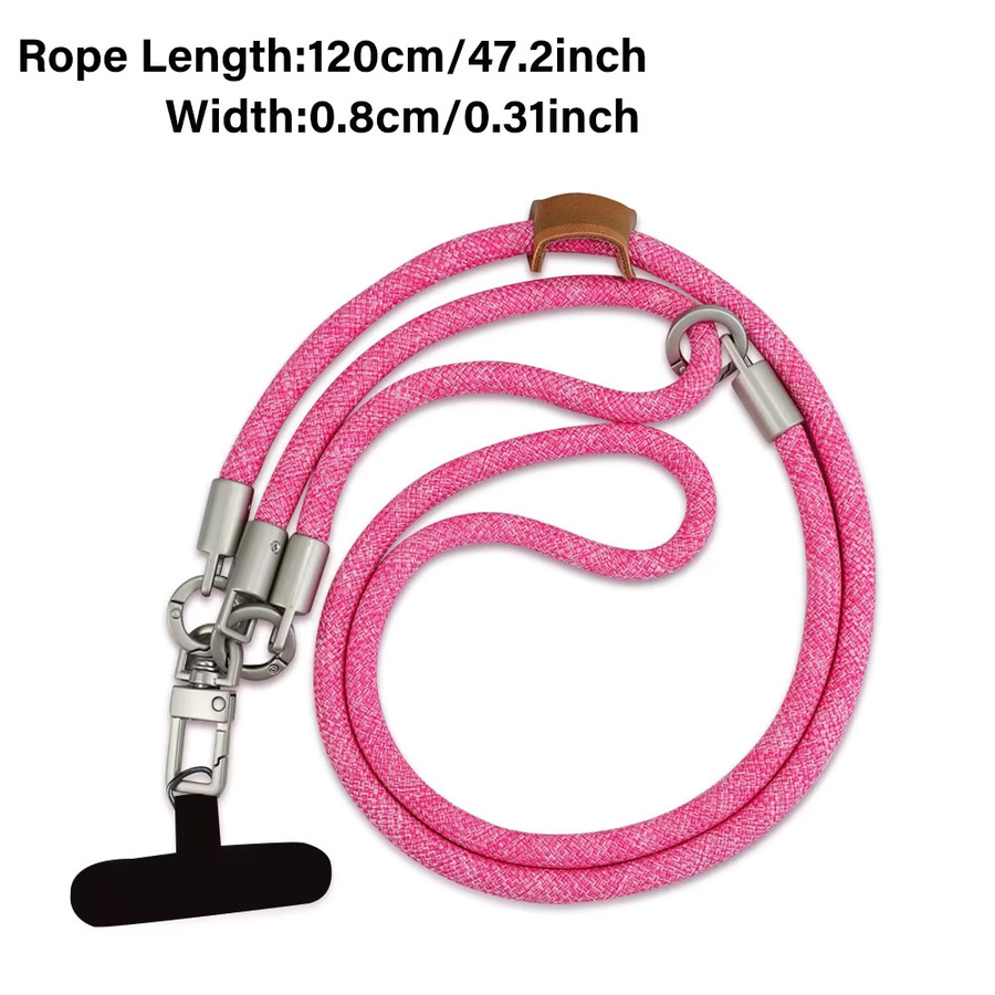 WSSHE Handy-Lanyard Umhängetasche in Grau, robustes 8 mm Anti-Verlust-Lanyard für unterwegs - Bild 2