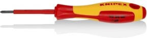 Knipex Phillips Kreuzschlitzschraubendreher mit isolierendem Mehrkomponenten-Griff, VDE-geprüft, rot, Länge: 162 mm - Bild 1