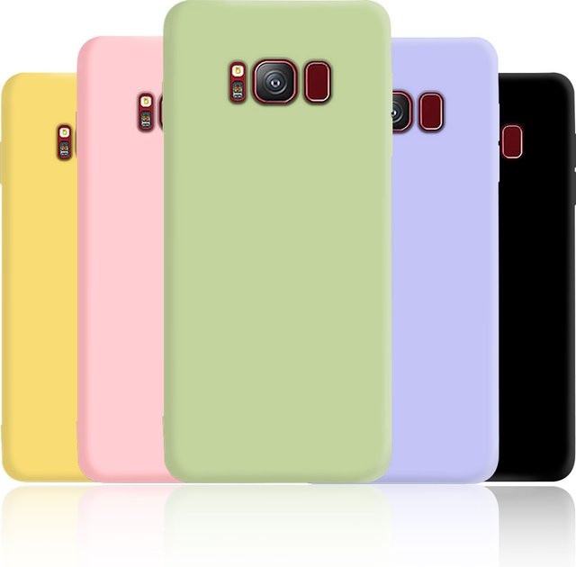 Silikon-Schutzhülle für Samsung Galaxy S8 S9 S10 S20 S21 FE S22 S23 Plus sowie Note 8 9 10 20 Plus in Pink und Multicolour - Bild 1