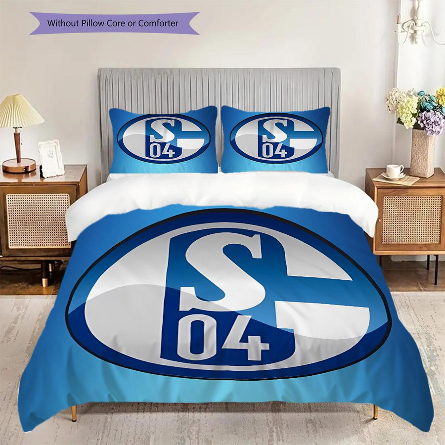 Manus Home Bettwäsche Set FC Schalke 04 mit 1 Bettbezug und 2 Kissenbezügen, B/T/H: 200 x 220 cm - Bild 1