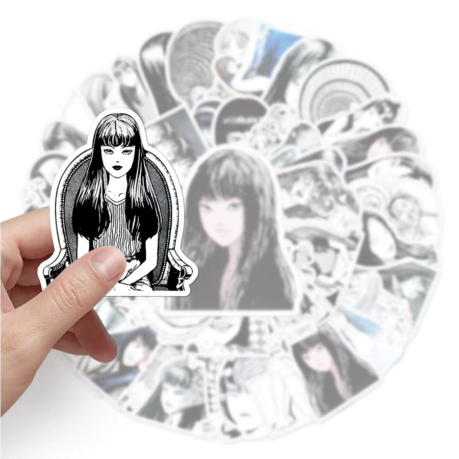 Bandai Kawakami Tomie Cartoon-Aufkleber, Mädchen, Bunt / Mehrfarbig, 10-teiliges Set - Bild 4