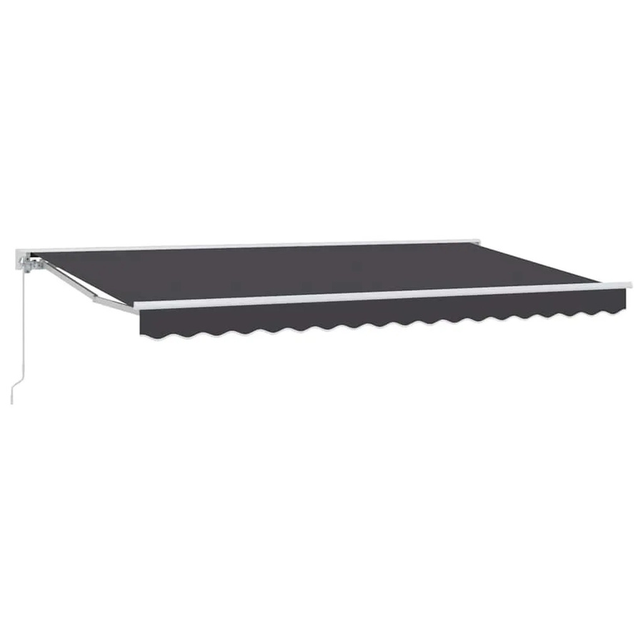 vidaXL Einziehbare Markise Anthrazit aus Polyester und Metall B/T/H: 350 x 200 x 165 cm - Bild 2