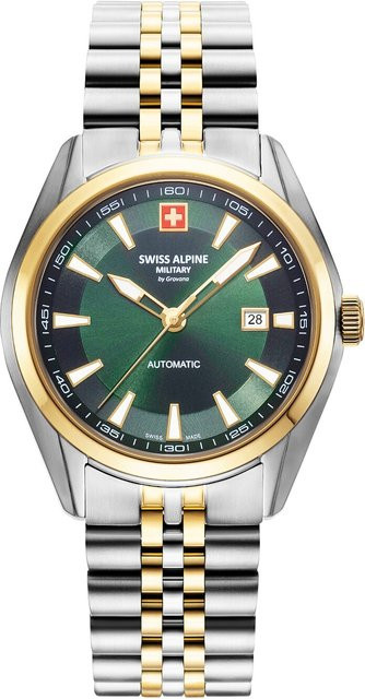Swiss Alpine Military Herrenuhr Automatik, Edelstahl, Grün, 43 mm - Bild 1