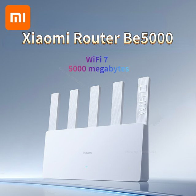 Xiaomi BE5000 WiFi 7 Router mit 2,5G Port und Mesh-Netzwerk-Unterstützung in Weiß - Bild 1