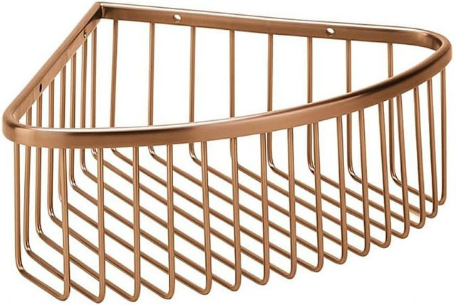 Eckseifenkorb Brillantbad BAMBER aus Messing in Gold Kupfer matt, B/T/H: 26,5 x 9,0 x 20,5 cm - Bild 1