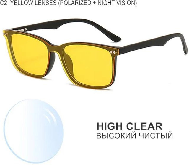 Bai Fen Bai Electronic 3C 3-in-1-Brille, Unisex, Vollrand, rectangular, transparent, brown - Bild 1