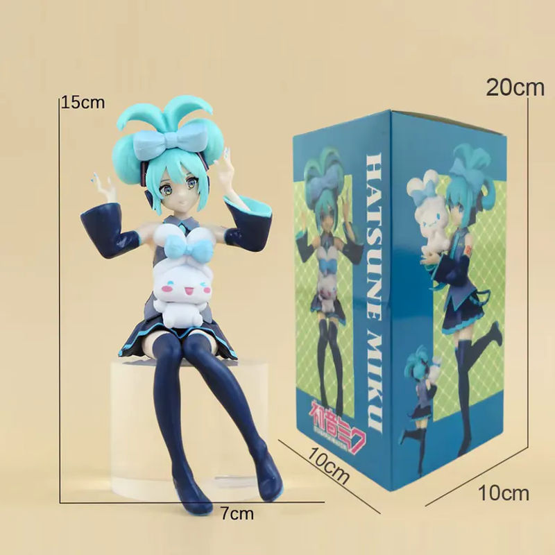 Bandai Anime Sammlerfigur Hatsune Miku X Cinnamoroll aus Kunststoff, mehrfarbig, stehend - Bild 3