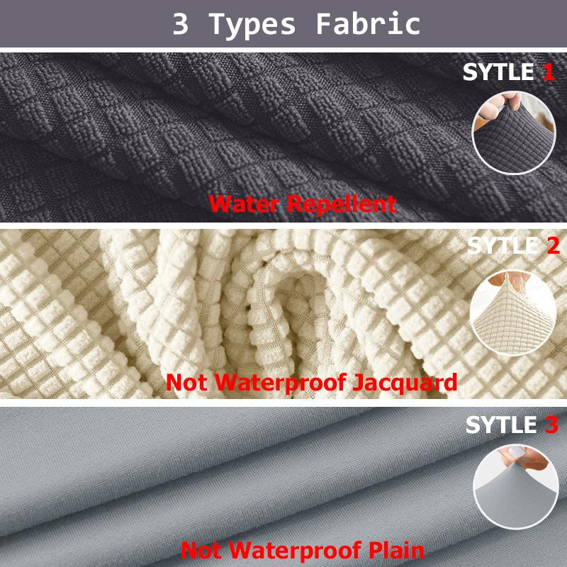 Wasserdichte und elastische Jacquard Stuhlbezüge für Esszimmerstühle in Weißer Regen - Bild 4