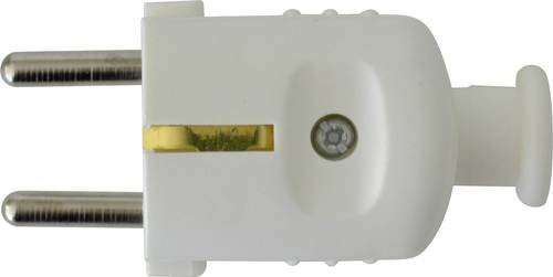 N & L 18386 Schutzkontaktstecker aus Kunststoff in Weiß für 230V - Bild 1