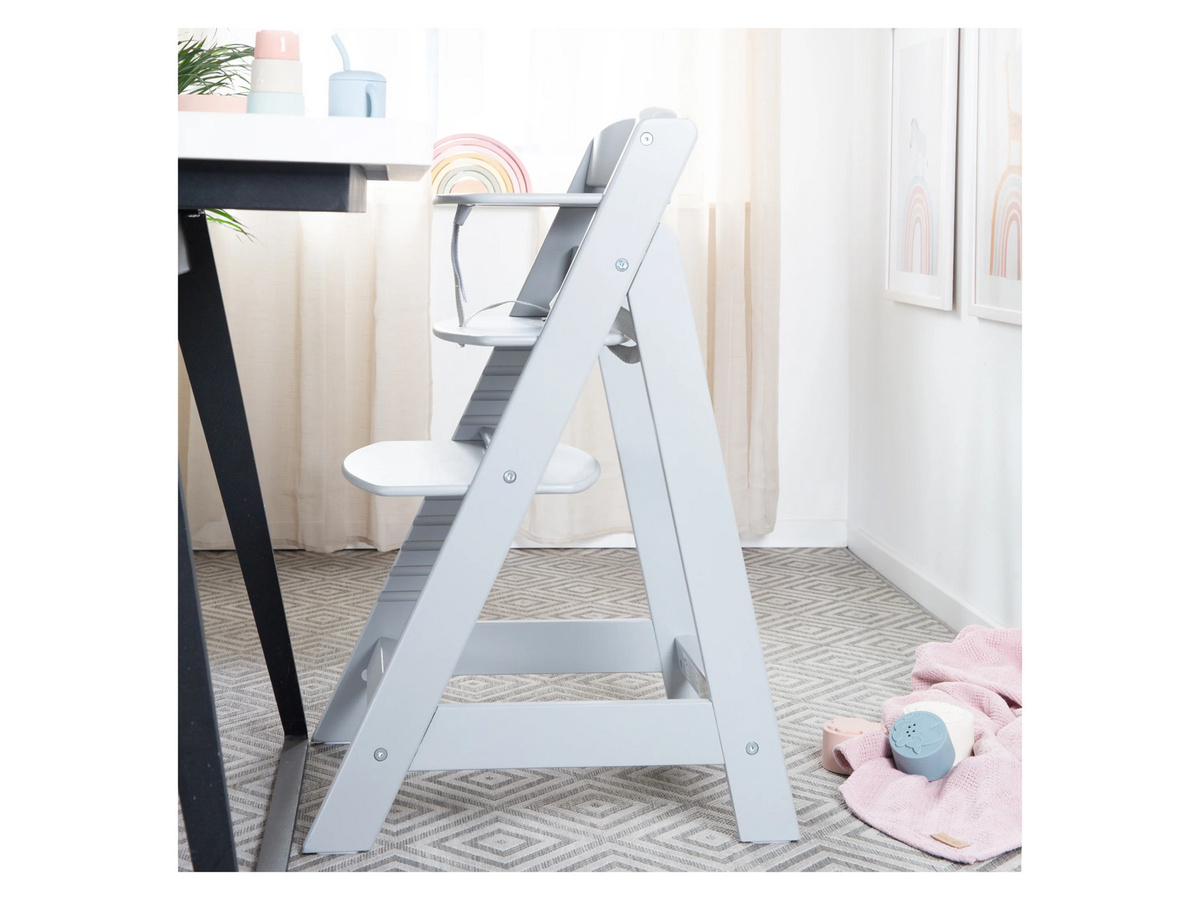 Roba Treppenhochstuhl Sit Up Flex aus Holz in Grau/Beige, mitwachsend bis zum Jugendstuhl, B/T/H: 54,0 x 44,5 x 40,0 cm - Bild 2
