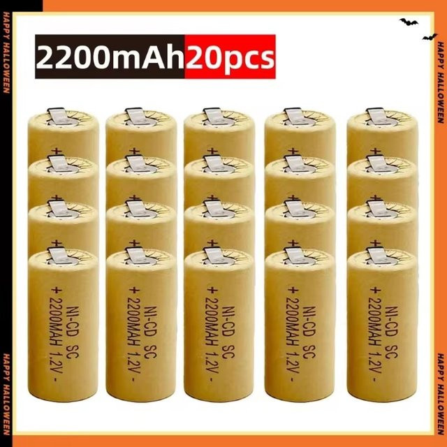 Ni-Cd-Akku 1,2 V mit 2200 mAh für Elektrowerkzeuge von Makita, Bosch, Hitachi und DeWalt in Gelb - Bild 1