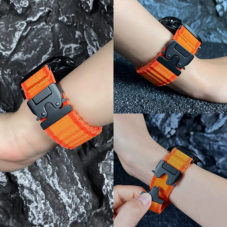 CAOWTAN Uhrenarmband Nylon, Bunt, Unisex, 47 mm - Bild 5