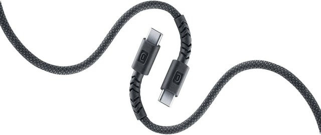 CellularLine Flexi Braided USB Typ-C auf USB Typ-C Datenkabel 100W, Schwarz, Länge: 1,5 m - Bild 1