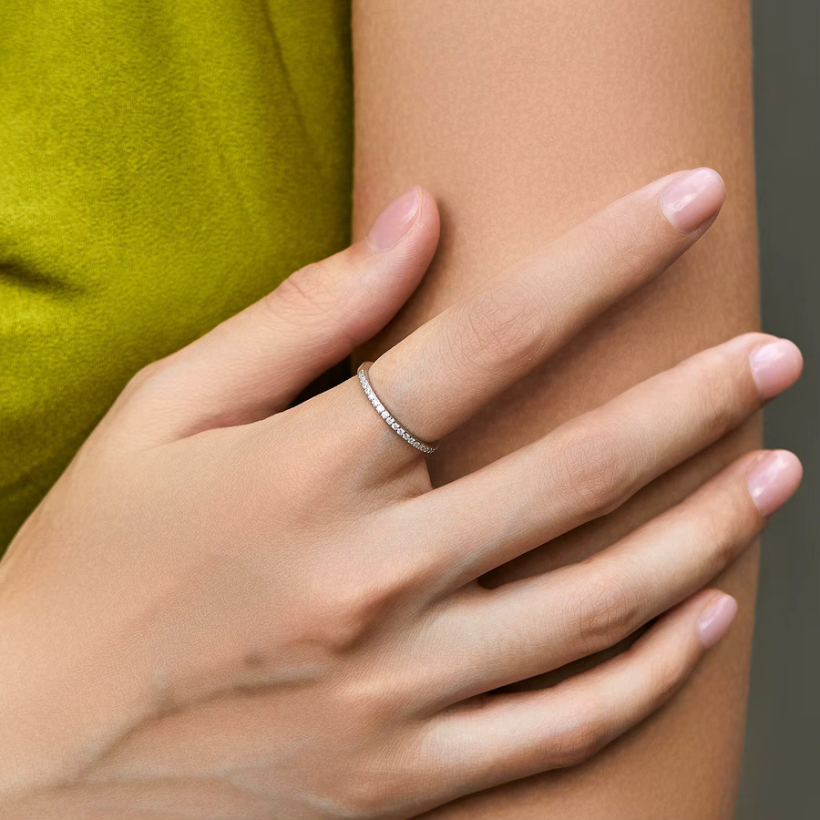 MODIAN Eternity-Moissanit-Ring, 925 Silber, Damen - Bild 2