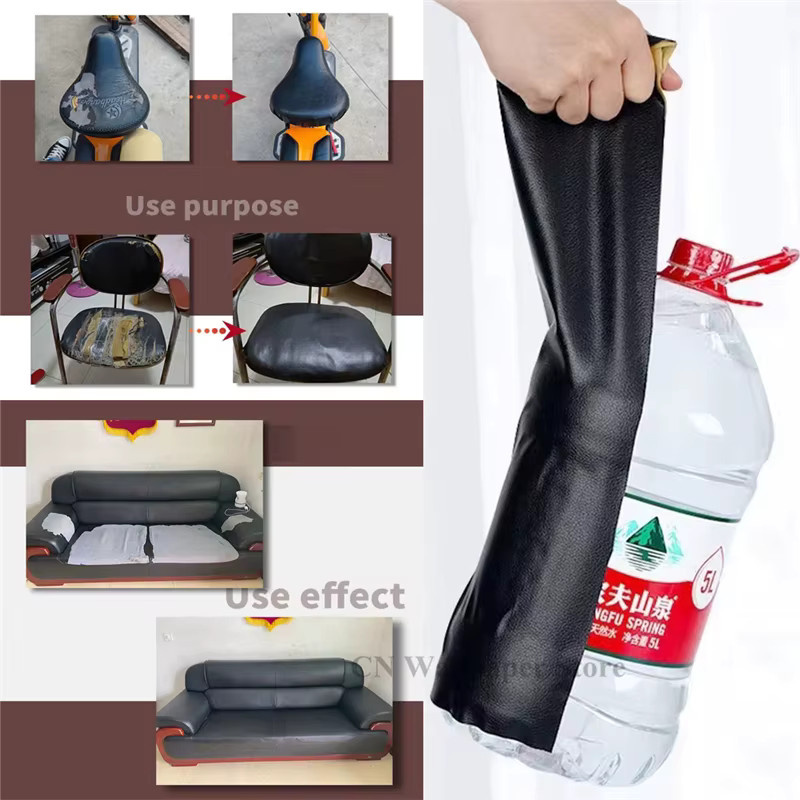 Selbstklebende Reparaturflicken aus weißem PU-Leder und Stoff für Sofa, Kleidung, Autositze und Möbel - Bild 2